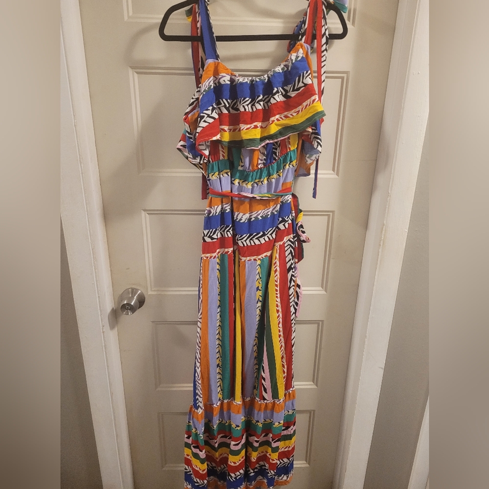 Eloquii Patchwork African Like Print Sundress - image 1